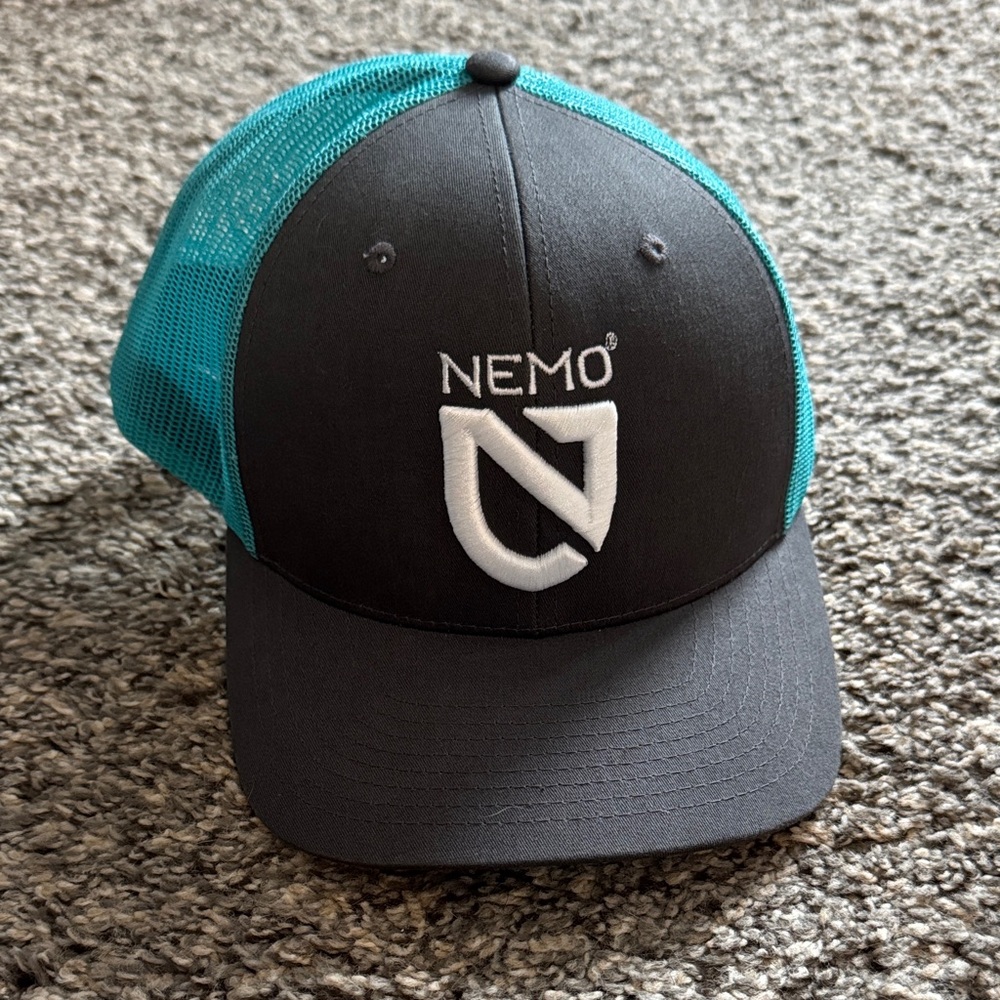 NEMO Black and Teal Trucker Hat